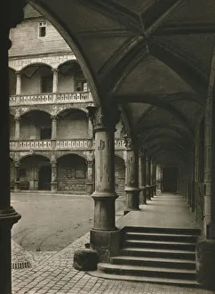 Baden Wurtemberg Prints: Stuttgart. In the yard of the old castle, 1931. Artist: Kurt Hielscher