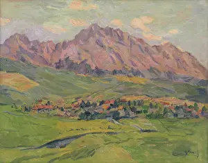 Western Carpathians Prints: The Sub-Tatran Village - Mengusovce, around 1935. Creator: Gustav Mally