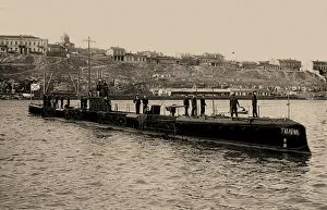 Russian Fleet Gallery: Submarine Tyulen in Sevastopol, 1915