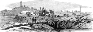 Subsidence of land at the Northwich Salt-Mines, 1881. Creator: Unknown