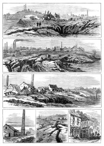 Subsidence Prints: Subsidence of land at the Northwich Salt-Mines, 1881. Creator: Unknown