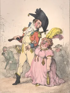 Successful Prints: The Successful Fortune Hunter, or Captain Shelalee Leading Miss Marrowfat