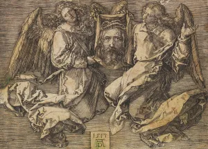 Albrecht 1471 1528 Prints: The Sudarium held by two angels, 1513. Creator: Dürer, Albrecht (1471-1528)