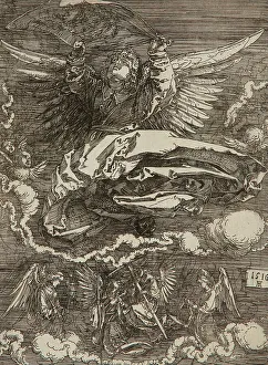 Clark Art Institute Prints: Sudarium Spread Out By An Angel, 1516. Creator: Albrecht Durer