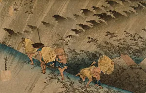 Adversity Prints: Sudden Shower at Shono, 19th century. Creator: Ando Hiroshige