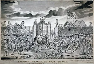 John Nixon Prints: A sudden surprize to the City Militia... 1774. Artist: John Nixon