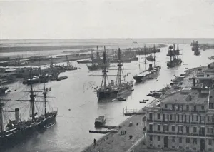 Adam Charles Black Prints: Suez Canal, 1924. Artist: Zangaki