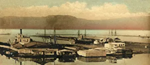 Suez Prints: Suez - The Docks, c1918-c1939. Creator: Unknown
