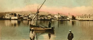Suez - View of the toun during high waters, c1918-c1939. Creator: Unknown Suez - View of the toun during high waters, c1918-c1939. Creator: Unknown
