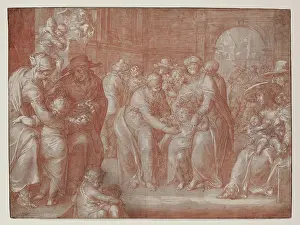 Joachim Wtewael Prints: Suffer the Little Children to Come Unto Me, c1621. Creator: Joachim Anthonisz Wtewael