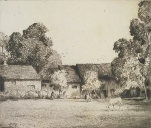 Hardie Martin Prints: A Suffolk farm, 1930s. Creator: Martin Hardie
