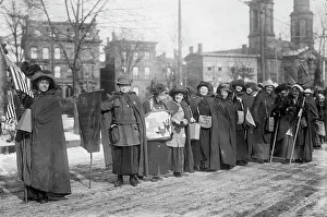 Suffrage hike to Wash'n, 1913. Creator: Bain News Service