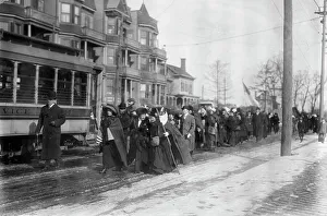 March Prints: Suffrage hike to Wash'n, 1913. Creator: Bain News Service