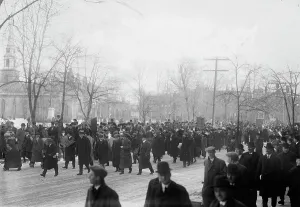 March Prints: Suffrage hike to Wash'n, 1913. Creator: Bain News Service