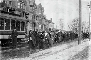 Protester Prints: Suffrage hike to Wash'n, 1913. Creator: Bain News Service