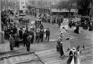 March Prints: Suffrage pageant - Long Island, 1913. Creator: Bain News Service