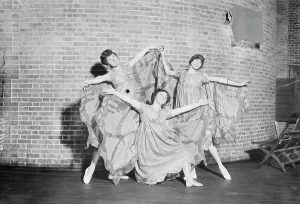 Photographglass Negative Prints: Suffragette Ball - Butterfly Dance, between c1910 and c1915. Creator: Bain News Service