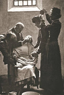 Campaigner Gallery: Suffragette being force fed with the nasal tube in Holloway Prison, London, 1909