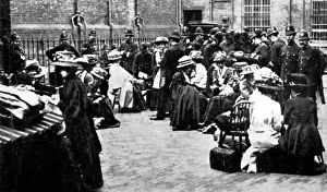 Suffragettes in the Police Yard at Bow Street, 30 June 1909. Creator: Unknown