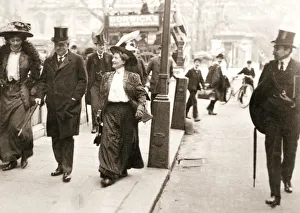 Activism Prints: Suffragettes trying to speak to the Prime Minister, London, 1908
