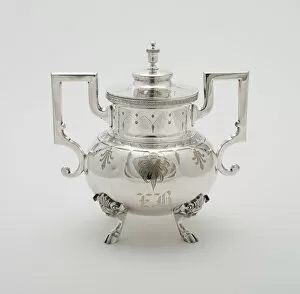 Angular Collection: Sugar Basin, part of Tea and Coffee Set, 1878. Creator: Rogers Smith and Company