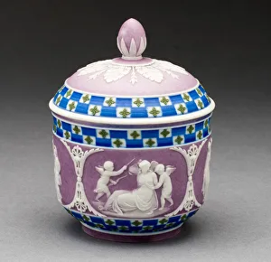 Staffordshire Prints: Sugar Bowl, Burslem, c. 1800. Creator: Wedgwood