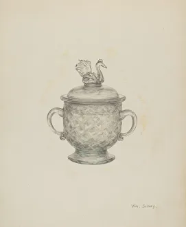 Silvay Van Prints: Sugar Bowl, c. 1941. Creator: Van Silvay