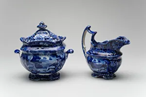 Creamer Gallery: Sugar Bowl and Creamer, 1820 / 50. Creator: Unknown