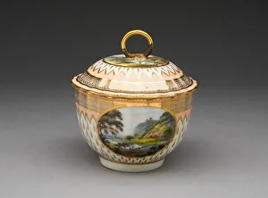 Soft Paste Prints: Sugar Bowl, Derby, 1780 / 95. Creator: Derby Porcelain Manufactory England