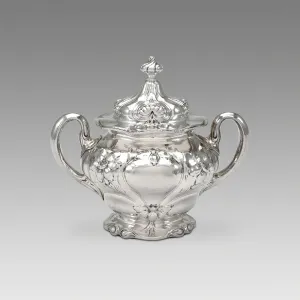 Providence Collection: Sugar Bowl and Lid (part of a set), 1900. Creator: Gorham Manufacturing Company
