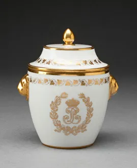 Teaware Prints: Sugar Bowl, Sevres, 1834. Creator: Sevres Porcelain Manufactory