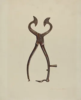 Tongs Prints: Sugar Cutter, c. 1939. Creator: Edward L Loper