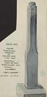 Granite Gallery: Sugar Plantation Marker, 1935 / 1942. Creator: Unknown