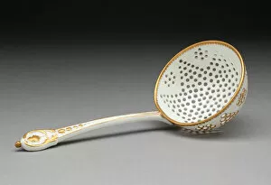 Sugar Sifter Spoon, Sèvres, 1750/65. Creator: Sèvres Porcelain Manufactory