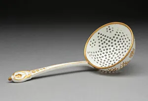 Sevres Prints: Sugar Sifter Spoon, Sevres, 1750 / 65. Creator: Sevres Porcelain Manufactory