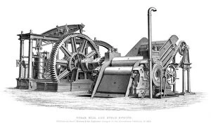 Images Dated 25th March 2009: Sugar Mill and Steam Engine, 1866