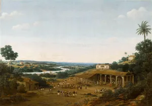 A sugar mill turning on a small river, 1650-1655. Creator: Post, Frans Jansz. (1612-1680)
