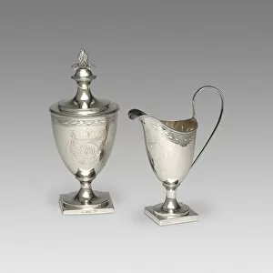 Creamer Gallery: Sugar Urn and Cream Pot, c. 1793. Creator: Daniel Van Voorhis