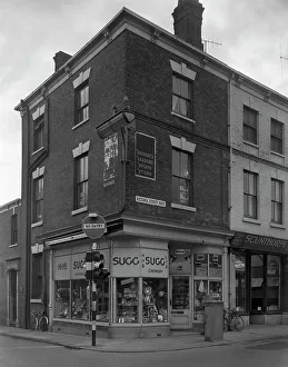 Sidewalk Prints: Sugg Sport shop, Grimsby, Lincolnshire, 1960. Artist: Michael Walters