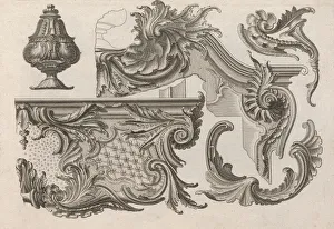 Wachsmuth Jeremias Prints: Suggestion for the Decoration of the Lower and Top Right of a Frame Combine