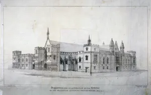 Jd Harding Prints: Suggestions for alterations to the buildings adjoining Westminster Hall, London, c1825
