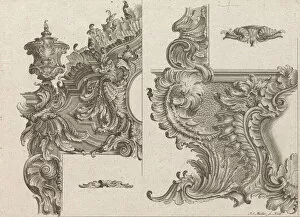 Door Frame Gallery: Suggestions for the Decoration of a Door and Window Frame, Plate 2 from Au... Printed ca. 1750-56