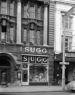 Shop Window Prints: Suggs sports store, Paragon Street, Sheffield, South Yorkshire, 1967