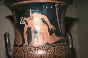 Bleeding Gallery: Suicide of Ajax, Etruria, Red-figured Krater, 400BC-350BC