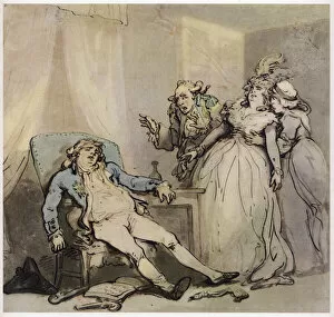 Gambling Collection: The Suicide, c1780-1825. Creator: Thomas Rowlandson