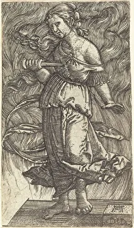 Carthage Prints: The Suicide of Dido, c. 1520/1530. Creator: Albrecht Altdorfer