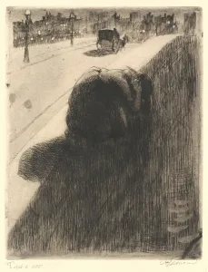 Desperate Prints: The Suicide (Le Suicide), c. 1886. Creator: Paul Albert Besnard