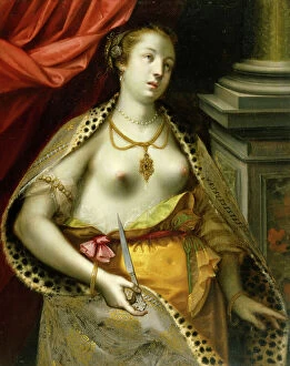 Dagger Collection: The Suicide of Lucretia, 1600. Creator: Heinrich Ulrich
