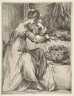 Bellange Jacques Gallery: The Suicide of Portia, 1612-16. Creator: Jacques Bellange