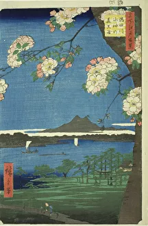 Sumida Prints: Suijin Shrine and Massaki on the Sumida River (Sumidagawa Suijin no mori Massaki)